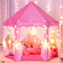 Princess Castle Tent for Girls Fairy Play Tents for Kids Hexagon Playhouse with Big Fairy Star Lights Toys for Children or Toddlers Indoor or Outdoor Games (Pink Princess Tent with Big Star Lights) by TinyTreasures Baby Boutique