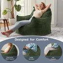 Giant Bean Bag Chair Sofa for Adults Teens, Comfy Corduroy Large Bean Bag Chairs with Armrests for Bedroom Living Room, Adult BeanBag Lazy Sofa Couch Chairs with Filler Included by CozyNest Decor