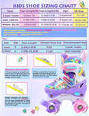 4-Pejiijar Rainbow Unicorn Kids Roller Skates for Girls Toddler Ages 2-4 5-8 8-12,Adjustable Roller Shoes with Luminous Wheels for Birthday Xmas Gifts by TinyTreasures Baby Boutique