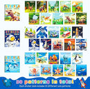 homicozy 4PCS Sticker Paint Books for Kids Ages 4-10,Dinosaur Astronaut Ocean Animals Designs Paint by Stickers,Sticker by Numbers,Party Birthday Gifts for Boys 4-10,Create 40 Pictures at a Time by TinyTreasures Baby Boutique