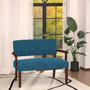 Accent Chair 2 Seat, Arm Chairs with Soft Seat and Armrests for Living Room, Love seat for Dining, Reading, and Waiting Rooms (Blue) by CozyNest Decor