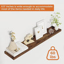 36Inch Floating Shelves for Wall 2 Pack Wood Shelves for Kitchen, Bathroom, Bedroom Wall Mounted Rustic Wood Floating Shelf with Invisible Brackets for Books, Storage, Decor, Rustic Brown by CozyNest Decor