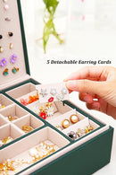 Womens Earring Jewelry Box for Girls Jewelry Earring Organizer Box Earring Holder Organizer for Girls Jewelry Organizer Earring Boxes for Women Girls Stud Earring Organizer Jewelry Box Green by TinyTreasures Baby Boutique