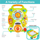 iPlay, iLearn 3 in 1 Baby Walker Sit to Stand Toys, Kids Activity Center, Toddlers Musical Fun Table, Lights and Sounds, Learning, Birthday Gift for 9, 12, 18 Months, 1, 2 Year Old, Infant, Boy, Girl by TinyTreasures Baby Boutique