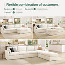 HONBAY Sectional Couch with Storage Seats, Modular Sectional Sofa with Storage Ottoman, U Shaped Sectional Couches for Living Room,Beige by CozyNest Decor