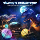 Dinosaur Toys for Kids Age 3-12: Wired Dinosaurs Egg Night Light Gifts for Boys 4 5 6 7 8 9 Year Old 2-in-1 Dino & Star Projector with 360° Rotation Timer for Boy Ages 3-5 Birthday Easter Gifts Decor by TinyTreasures Baby Boutique