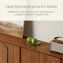Mid-Century Modern TV Stand, 71'' Walnut TV Stand with Storage, Wooden TV Consoles Entertainment Center TV Table for Living Room, Bedroom by CozyNest Decor