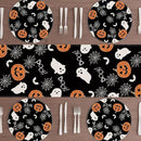 XCHI Boo Spooky Ghost Pumpkin Halloween Round Placemats Set of 4 Table Mats Table Decorations 14x14 Inch by CozyNest Decor