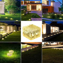 Solar Brick Lights - Outdoor Waterproof Patio Decor, 2.8 * 2.8in Garden Lights for Outside 4 Packs, Patio, Yard, Walkway, Pathway by GreenHaven Gardens