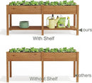 GHWIE Raised Garden Bed with Shelf,Elevated Wooden Planter Box with Legs,Garden Planter for Backyard, Patio, Balcony by CozyNest Decor