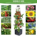 Raised Garden Bed Planter Box with Trellis, 58” Tomato Cage Planter Raised Garden Bed with Trellis for Climbing Vegetables Plants Tomato Cage w/Self-Watering, Indoor Outdoor Use (4) by GreenHaven Gardens