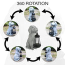 Dog Solar Garden Statues,Resin Dog Figurine Decorations with Solar Lights Lantern, Outdoor Decor Art for Lawn,Yard,Unique Housewarming Gift for Garden Home by GreenHaven Gardens