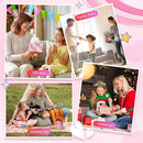 Mini Karaoke Machine with 2 Wireless Microphones for Kids Adults,Portable Bluetooth Karaoke Speaker with Party Lights,Christmas Birthday Gifts for Girls Ages 4, 5, 6,7, 8, 9, 10,12+ Family Home Party by TinyTreasures Baby Boutique