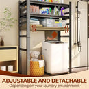 Laundry Shelf,5 Tier Over Washer and Dryer Storage Shelves,Adjustable Easy to Install,Space Saver Laundry Shelf Organizer,Utility Shelves for Balcony,Black,72”H*15.7”D*35.4“W by CozyNest Decor