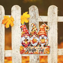 Hello Fall Wood Hanging Gnome Decoration, Autumn Wooden Signs, Rustic Thanksgiving Decoration, Home Interior And Exterior Decor, Autumn Harvest Thanksgiving Home Decor by CozyNest Decor