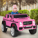 Costzon Ride on Car, Licensed Mercedes-Benz Maybach, 12V Battery Powered Vehicle Toy w/ 2 Motors, Remote Control, 3 Speeds, Lights, Horn, Music, Aux, Storage, Truck, Electric Car for Kids (Pink) by TinyTreasures Baby Boutique