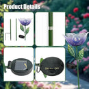 Solar Lights Outdoor Garden, 2 Pack Solar Powered Metal Flowers LED Breathing Light Waterproof,Solar Flowers for Outside Patio Lamp,Garden Gifts for Women,Landscape Lighting,Yard Pathway Decor by GreenHaven Gardens