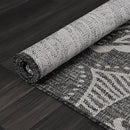 Medallion Outdoor Rug 10x14 Washable Outside Carpet for Indoor Patio Porch Waterproof Easy Cleaning Non Shedding Area Rugs Dark Gray 10 x 14 by CozyNest Decor