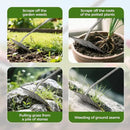 2025 Upgraded Weed Puller Tool,Portable Garden Weed Rake Uprooting Weeding Tool with Handle,6 Tooth Manganese Steel Manual Weeder Remover Tool for Gardening Backyard Farm Planting & Weeding by GreenHaven Gardens