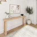 Plank+Beam Solid Wood Console Table, 66 Inch, Sofa Table, Narrow Entryway Table for Hallway, Behind The Couch, Living Room, Foyer, Easy Assembly, Blonde by CozyNest Decor