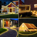 OMIKA 50ft 600 LEDs Solar Rope Lights, USB Charging, 20 Lighting Modes, Dimmable Timer Remote Control, IP68 Waterproof for Outdoor Trees, Parties, Gardens, Weddings, Christmas Decorations by TinyTreasures Baby Boutique