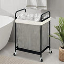 STO STO Laundry Hamper, 90L Rolling Laundry Sorter Cart with Removable and Washable Liner Bag, Rolling Clothes Hamper with Metal Handle for Laundry Room and Bedroom by CozyNest Decor