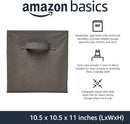 Amazon Basics Collapsible Fabric Storage Cubes Organizer with Handles, Sturdy, Gray, 10.5-x-10.5-x-11-inch, Pack of 6 by CozyNest Decor