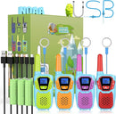 Walkie Talkies for Kids Adults Long Range Rechargeable 4 Pack Drop-resistant FRS 2 Way Radio 4 Miles with Lanyard Battery NOAA USB, Family Toy for 3-12 Year Old Boy Girl Toddler Camping Skiing by TinyTreasures Baby Boutique