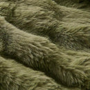 Lotus Karen Faux Fur Throw Blanket Dark Green - 800 GSM Bubble Rabbit Fluff Blanket for Couch Bed Sofa,Softest Fluffy Fuzzy Cozy Blanket,Thick Furry Plush Shaggy Warm Blankets for Women,50x60 Inches by CozyNest Decor
