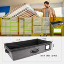 HOMELUX THEORY 2pc Under Bed Storage Containers, Bedroom Under the Bed Drawer Storage Organizer with Bins and Lids, Large Underbed Clothes Storage Box Ideal for Blanket, Fabric, & Shoes (Dark Gray) by CozyNest Decor