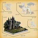 Kids Arts Crafts Set - Dragon Toys Painting Kit with 3 Dragons Figurines and 3D Jigsaw Puzzle Castle, Best Tween Paint Gift to Create Own Powerful Dragon by TinyTreasures Baby Boutique