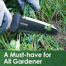 Hori Hori Garden Knife, Garden Tools with Sheath for Weeding,Planting,Digging, 7" Stainless Steel Blade with Cutting Edge, Full-Tang Wood Handle with Hanging Hole by GreenHaven Gardens