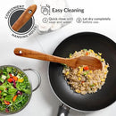 Zulay Kitchen 12-Piece Teak Wooden Utensils for Cooking - Natural Teak Utensil Set with Premium Gift Box - Non-Stick Wooden Spoons for Cooking - Kitchen Gift Set - Comfortable Grip Wooden Utensil Set by CozyNest Decor