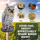 3 Pack Fake Owl Decoy to Keep Birds Away - Plastic Horned Owl Statues Bird Scarecrow Deterrents for Pigeon Hawk Squirrels Woodpecker, Halloween Decoration, Bird Scare Devices for Garden Outdoor Yard by GreenHaven Gardens