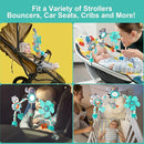 Adjustable Arch Bassinet Toys for Infant & Toddlers, Stroller Arch, Baby Crib Toys with Fascinating Hanging for Stimulating Baby’s Senses and Developing Motor Skills by TinyTreasures Baby Boutique