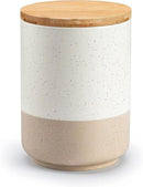 vancasso Sabine Coffee Storage Jar, 36 Oz Ceramic Kitchen Canister with Airtight Wood Lids, Coffee Container for Ground Coffee, Tea, Sugar, Nuts, Candy, Spices by CozyNest Decor