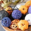 ANDALUCA Large Decorative Halloween Fall Vase Filler Bag with Orbs, Balls (Purple Orange) by CozyNest Decor