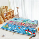 Baby Play Mats for Floor, 71”x59” Upgraded Thickness & Larger Super Soft Playmat for Babies and Toddlers, Foldable Washable, Upgrade Anti-Slip Crawling Mat for Playpen(Vehicles) by TinyTreasures Baby Boutique