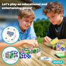 Family Matching Game for Kids & Adults, Block Puzzle Board Games for Boys & Girls Ages 4-8 8-12, 2 Player Card Puzzles for Children 3+ Year Olds by TinyTreasures Baby Boutique