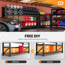 68” W Metal Shelf Heavy Duty, 8000LBS Metal Garage Shelving Units, 4 Tier Storage rack shelves, Steel Industrial Shelving , Adjustable Standing Shelf for Basement/Warehouse 68"W x 24"D x 64"H, Black by GreenHaven Gardens