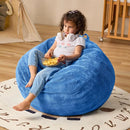 Bean Bag Chairs Teardrop Bean Bag Chair Beanbag Chair with Memory Foam Filled Machine Washable Cover for Living Room, Bedroom (Small,Blue) by TinyTreasures Baby Boutique