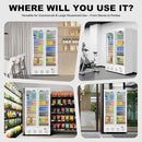 30.5 Cu.ft. Commercial Refrigerators 2 Glass Door Commercial Beverage Refrigerators Upright Display Cooler with Soft LED Light and 10 Adjustable Shelves for Restaurant Grocery Stores Home by CozyNest Decor
