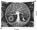 FORATER Tree of Life Tapestry Wall Hanging, Sun and Moon Aesthetic Wall Tapestry Black and White Tapestries Home Decor for Living Room Bedroom(53 x 61 Inch, Black and White) by CozyNest Decor