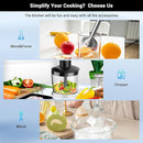 Immersion Blender RPM 16000±10% Hand Blender,15 Speed and Turbo Mode Hand Mixer, 3-in-1 Heavy Duty Copper Motor Stainless Steel Smart Stick with Egg Beaters and Chopper by TinyTreasures Baby Boutique