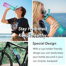Enerbone Water Bottle, Leakproof BPA & Toxic Free, Motivational Water Bottle with Times to Drink and Straw, Fitness Sports Water Bottle with Strap for Office, Gym, Outdoor Sports by CozyNest Decor