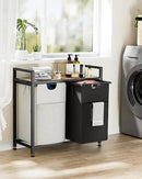 Lulive Double Laundry Hamper, Multifunctional Basket Organizer, 112L Laundry Sorter with Removable Bags and Fabric Handles, Large Top Shelf Laundry Bag for Bathroom, Dorm, Laundry Room by CozyNest Decor