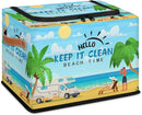 Rectangular Storage Baskets for Shelves - Waterproof Foldable Laundry Basket, Nursery Hamper, Reusable Toy Bin for Organizing Toys, Books, Clothes, Closet 14"x10.2" x10.4"(Beach) by TinyTreasures Baby Boutique