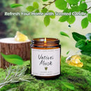 Auelife Scented Candle for Home | Vetiver Musk Candle | Aromatherapy Candles- Soy Candles for Home Scented, Gifts for Women Men, Vetiver Fragrance -7oz, Single-Wick Made with Soy Wax by CozyNest Decor