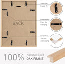 12x16 Picture Frame Natural Solid Oak Photo Frames with 8.5x11 Removable Mat Wall Hanging Large Handcrafted Frame with HD Plexiglass Wall and Tabletop Display Large Poster Frame by CozyNest Decor