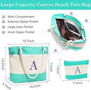YOOLIFE Beach Bags for Women - Initial Tote Waterproof Bag with Makeup Bag, Mothers Day Gifts for Women Mom Friend Birthday by GreenHaven Gardens